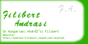 filibert andrasi business card